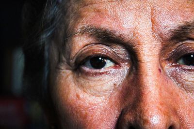 Close-up portrait of senior woman