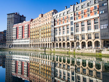 Reflection of buildings in canal