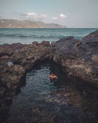 Scenic view of sea against sky