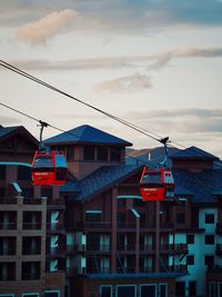 Low angle view of buildings against sky