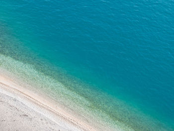 High angle view of beach