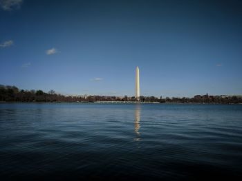 View of lake against sky