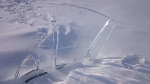 Aerial view of snow