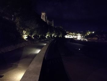 Road in city at night