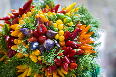 High angle view of fruits