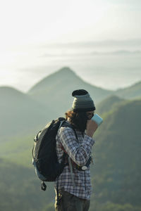 Enjoy the morning at high altitude with a cup of coffee
