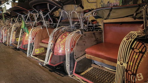 Interior of abandoned bus