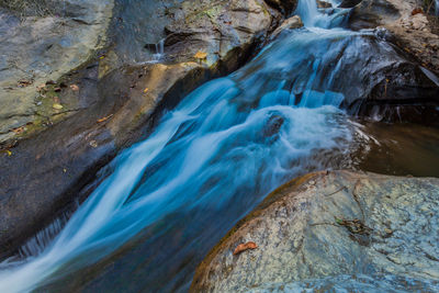 Scenic view of waterfall