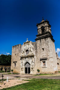 Castle against clear blue sky