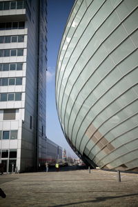 Low angle view of modern building against sky