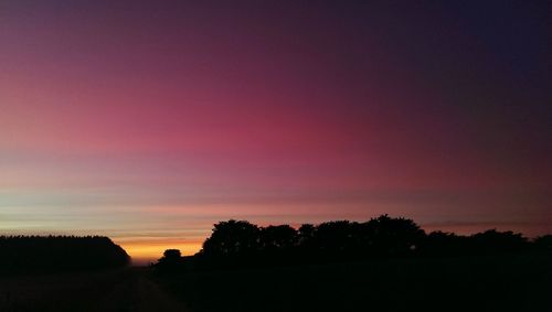 Scenic view of landscape at sunset