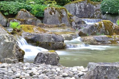 Scenic view of waterfall