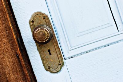 Close-up of wooden door