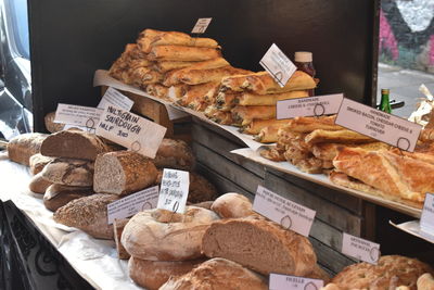 High angle view of food for sale at market