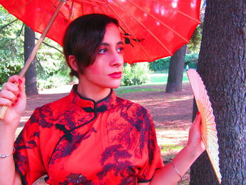 Portrait of man looking away