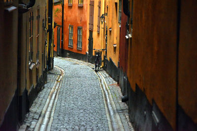 Alley amidst buildings in city