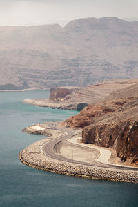 Desert coast road in musandam oman taken in may 2022