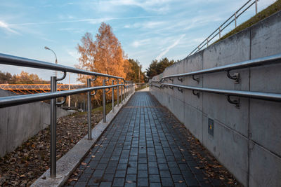 High angle view of bridge against sky