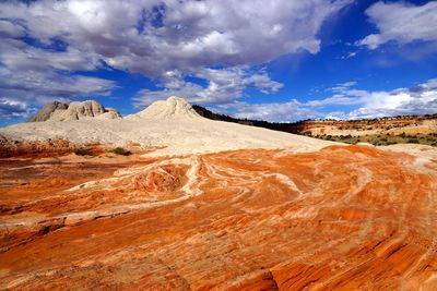 Scenic view of desert against sky