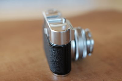 Close-up of spoon on table