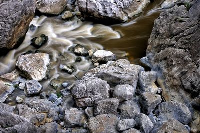 Rocks in water