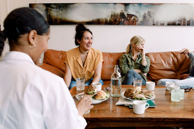 People sitting in restaurant