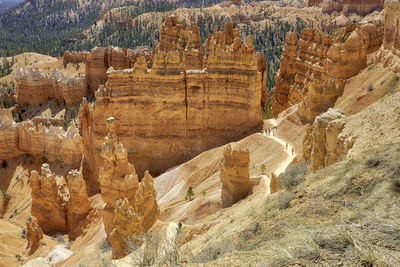 View of rock formations