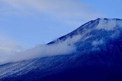 Scenic view of snowcapped mountain against sky