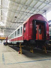 Train at railroad station platform