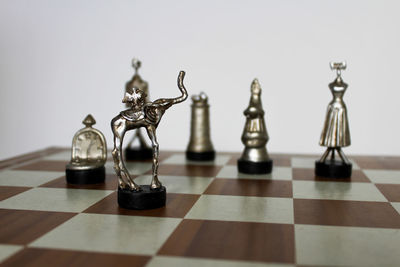 Close-up of chess pieces