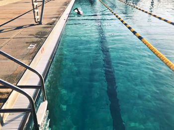 High angle view of swimming pool