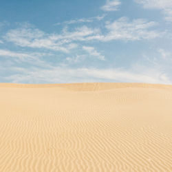 Sand dune in desert against sky
