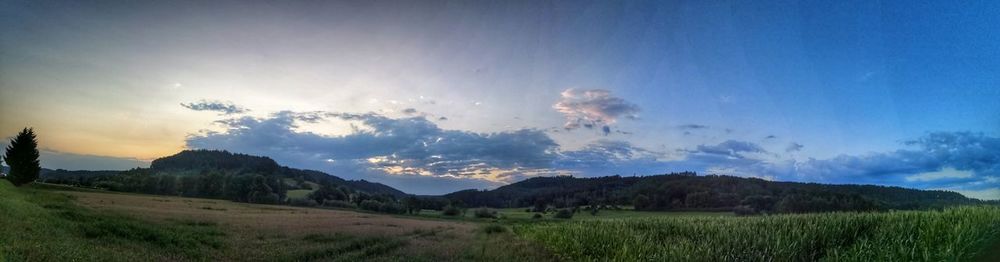Panoramic view of landscape against sky