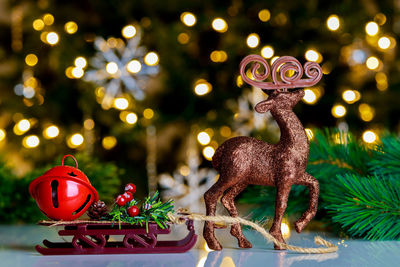 Close-up of christmas decorations