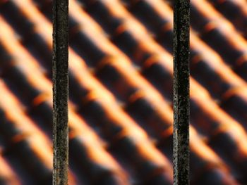 Full frame shot of rusty metal fence