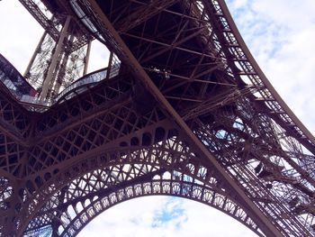 Low angle view of eiffel tower