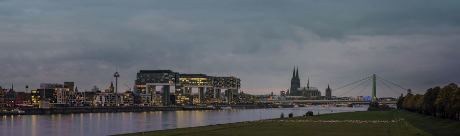 River with city in background