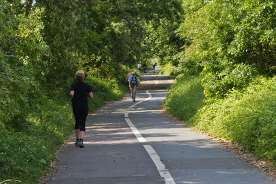 People walking on footpath