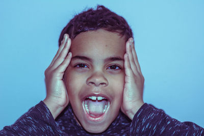 Close-up portrait of boy