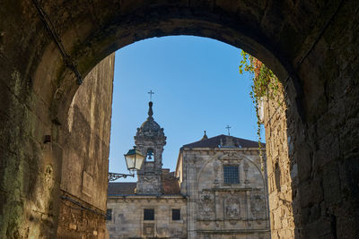 View of the monumental city of santiago de compostela in galicia. spain 