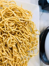 Close-up of noodles in plate