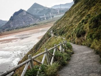 Road leading towards mountain