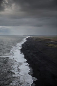 View of sea against cloudy sky