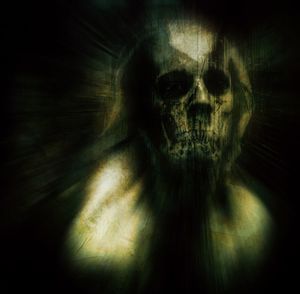 Close-up of over black background