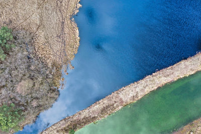 High angle view of sea shore