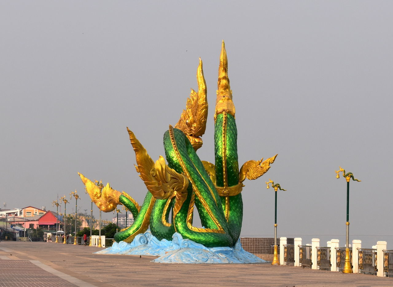 Giant Naga statues