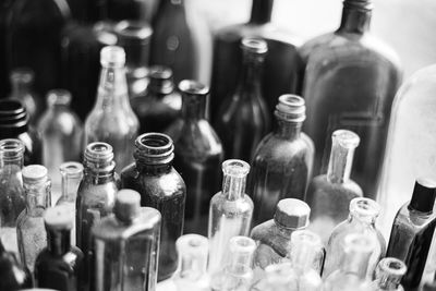 Close-up of bottles