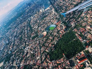High angle view of cityscape