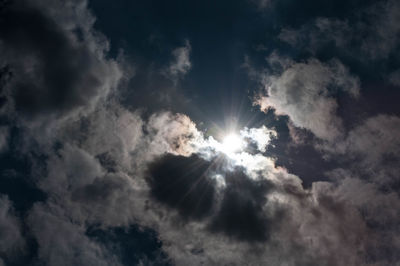 Low angle view of cloudy sky