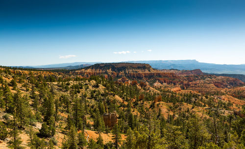 Scenic view of mountain range against sky